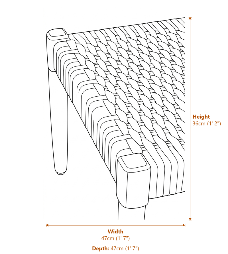 Footstools Dimensions Diagram