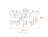 Compton Grey Dining Chair Dimensions Diagram