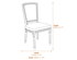 Ripley Grey Dining Chair Dimensions Diagram