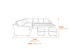 Capri Outdoor Large Corner Set With Riser Table + 2 Stools Dimensions Diagram