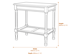 The Serene Rattan Collection Side Table Dimensions Diagram