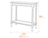 The Serene Rattan Collection Console Table Dimensions Diagram