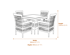 Provence Collection Outdoor 4 Seater Dining Set Dimensions Diagram