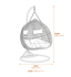 Goa Black Rattan Effect Double Hanging Chair With Grey Cushions Dimensions Diagram