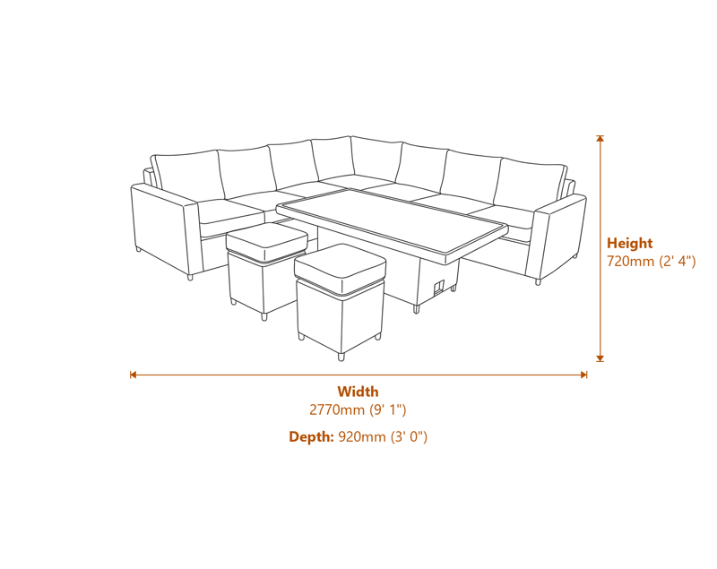 Armchairs Dimensions Diagram