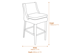 Amalfi Collection Outdoor Bar Stool Dimensions Diagram