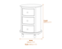 The Camden Collection 3 Drawer Round Side Table Dimensions Diagram