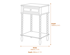 The Camden Collection One Drawer Side Table Dimensions Diagram