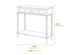 The Camden Collection Two Drawer Console Table Dimensions Diagram