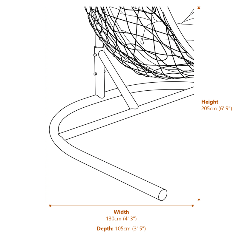 Garden Sofas & Chairs Dimensions Diagram