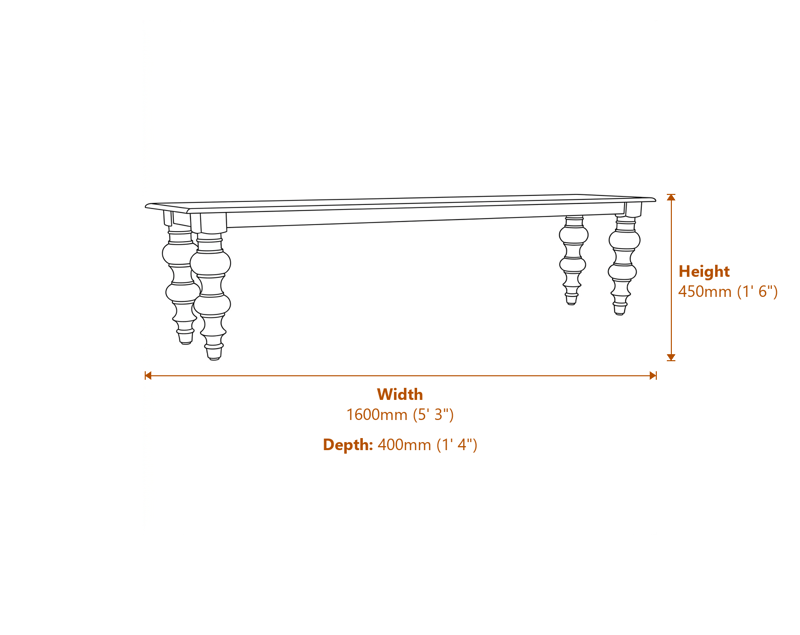 Benches Dimensions Diagram