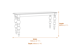 The Rutland Collection Console Table Dimensions Diagram