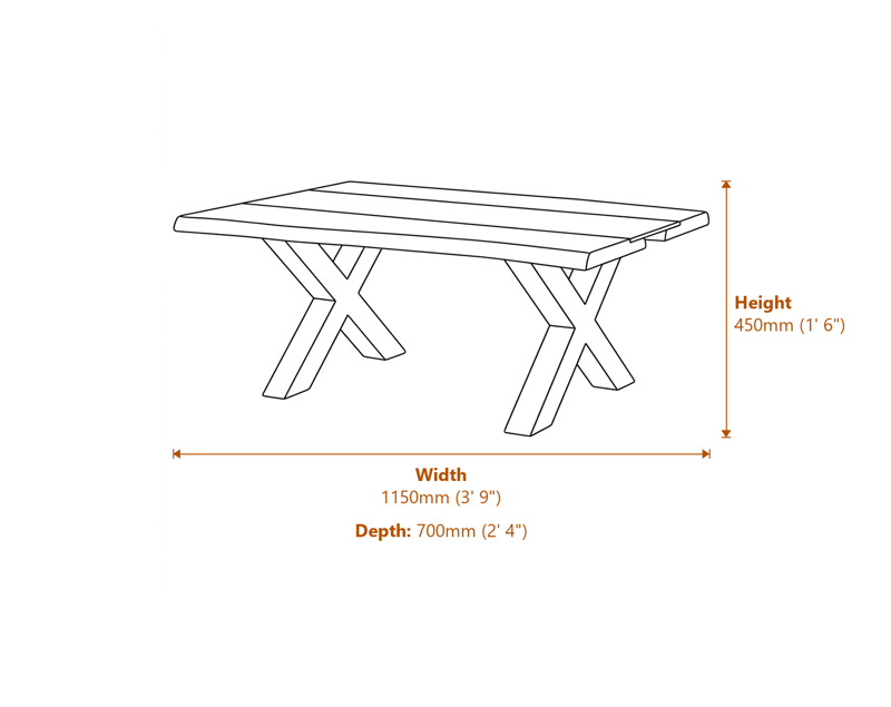 Coffee Tables Dimensions Diagram