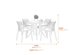 Alto Putty Grey Table Dimensions Diagram