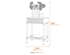 Reed Collection 1 Drawer Side Table Dimensions Diagram