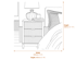 Reed Collection 3 Drawer Bedside Table Dimensions Diagram