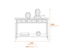 Contour Collection 3 Drawer Console Dimensions Diagram