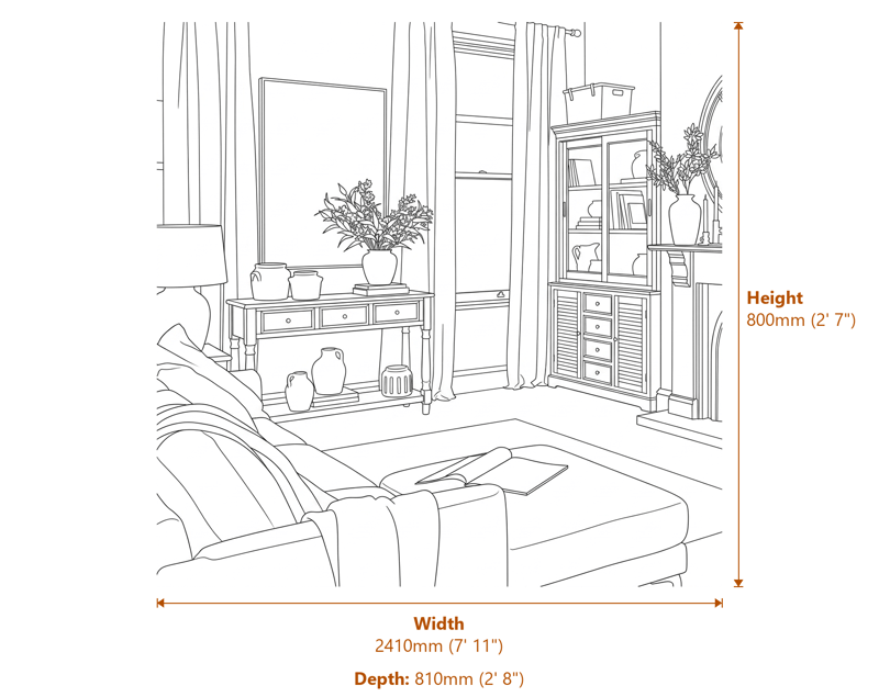 Armchairs Dimensions Diagram
