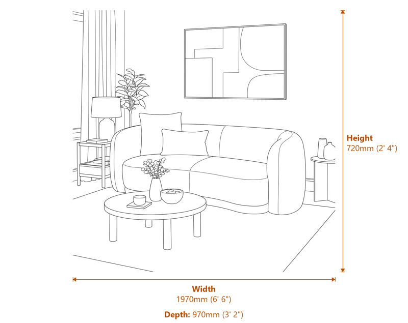 Armchairs Dimensions Diagram