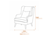 Vellis Wingback Armchair Dimensions Diagram