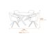 Uppsala Tan Chair Dimensions Diagram
