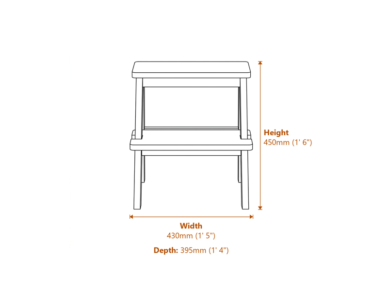 Footstools Dimensions Diagram