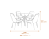 Monza Round Glass Dining Table Dimensions Diagram