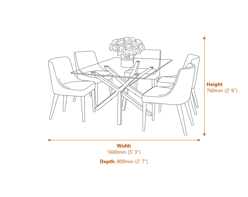 Dining Tables Dimensions Diagram