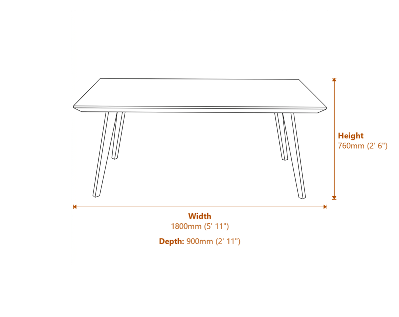 Dining Tables Dimensions Diagram