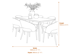 Stellen Rectangular Dining Table Dimensions Diagram