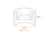 Avia Mist Armchair Dimensions Diagram