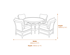 Provence Collection Outdoor 4 Seater Round Dining Set Dimensions Diagram