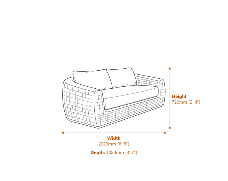 Armchairs Dimensions Diagram