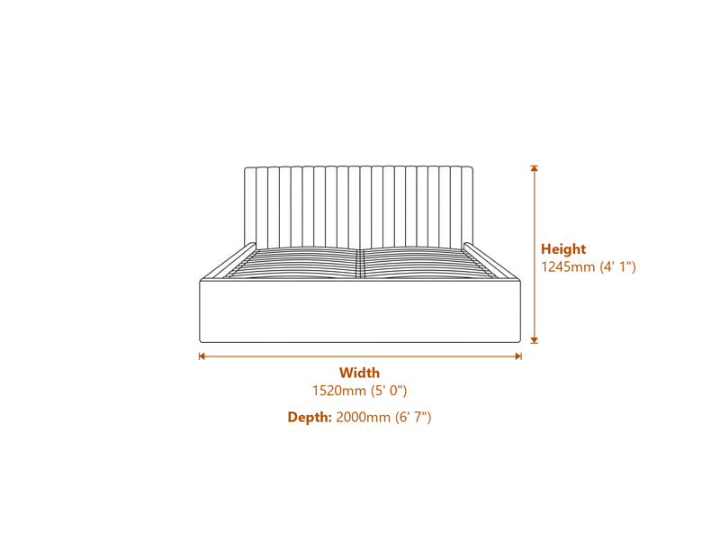 Beds & Bed Frames Dimensions Diagram