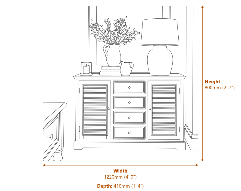 Display Cabinets Dimensions Diagram