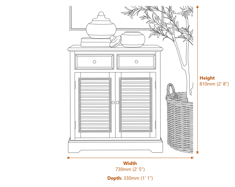 Display Cabinets Dimensions Diagram