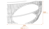 Opus Grey Woven Rope and Stone Coffee Table Dimensions Diagram