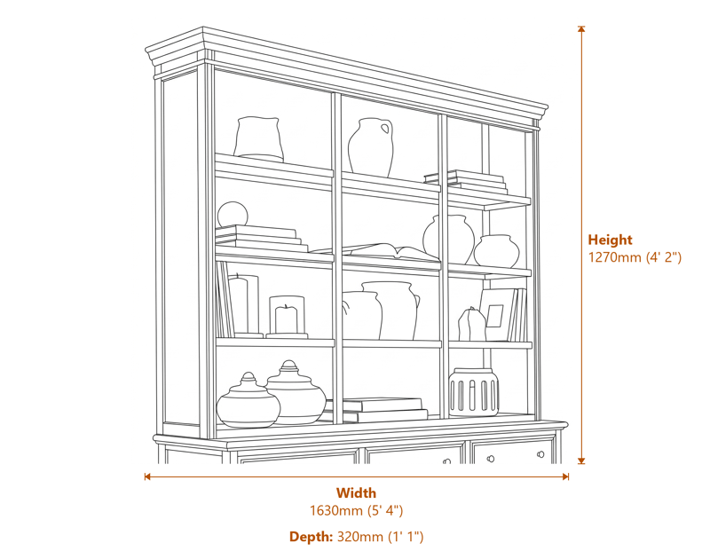 Display Cabinets Dimensions Diagram