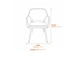 Tara Grey Dining Chair Dimensions Diagram
