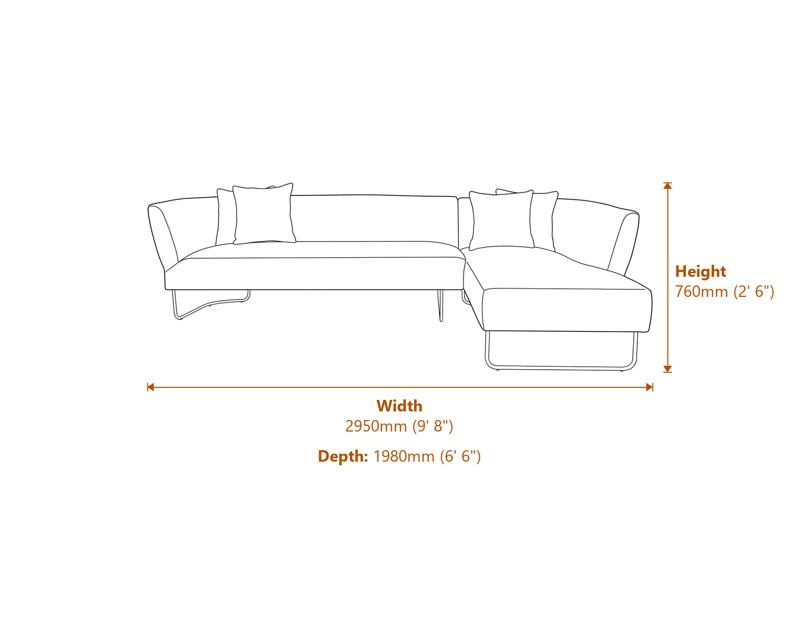 Corner Sofas Dimensions Diagram