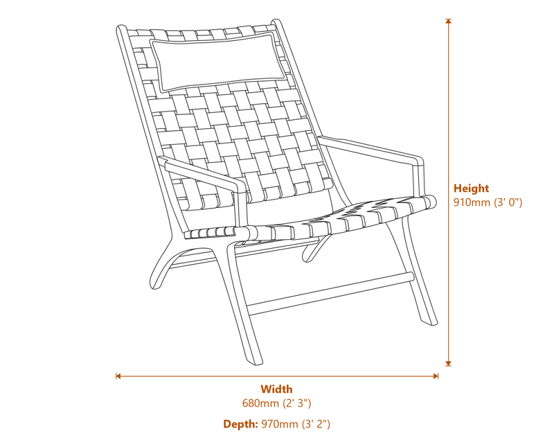 Accent Chairs Dimensions Diagram