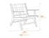 Lovina Natural Rattan Armchair Dimensions Diagram