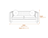 Farah Three Seater Pastel Green Velvet Sofa Dimensions Diagram