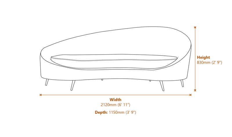 Sofas Dimensions Diagram