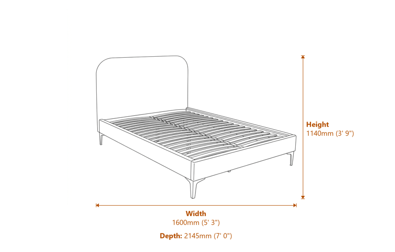 Beds & Bed Frames Dimensions Diagram