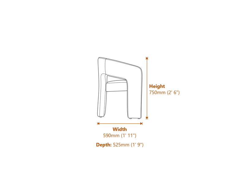 Dining Chairs Dimensions Diagram