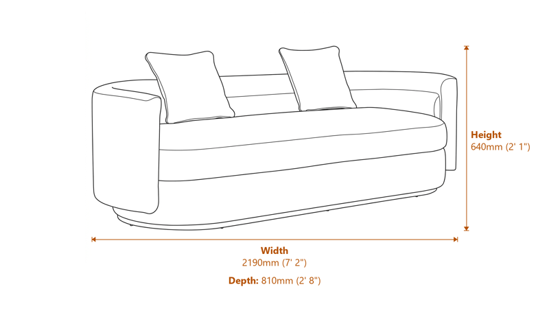 Sofas Dimensions Diagram