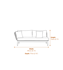Opus Woven Rope Chaise Longue with Cushions Dimensions Diagram