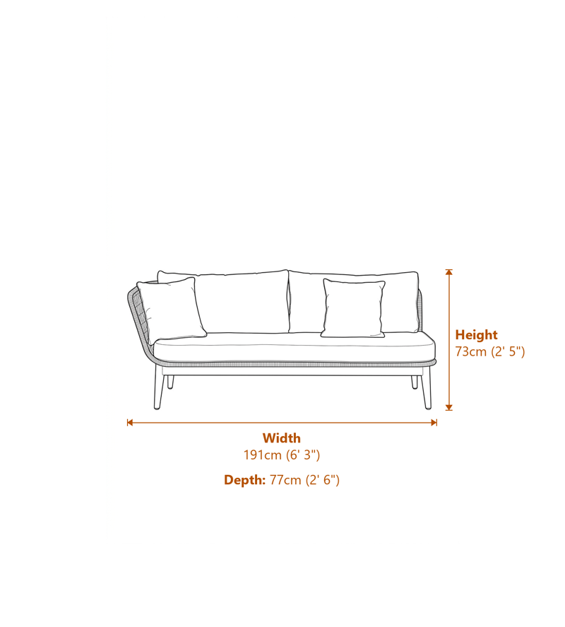 Sofas Dimensions Diagram
