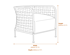 Satna Black And White Jute Chair Dimensions Diagram